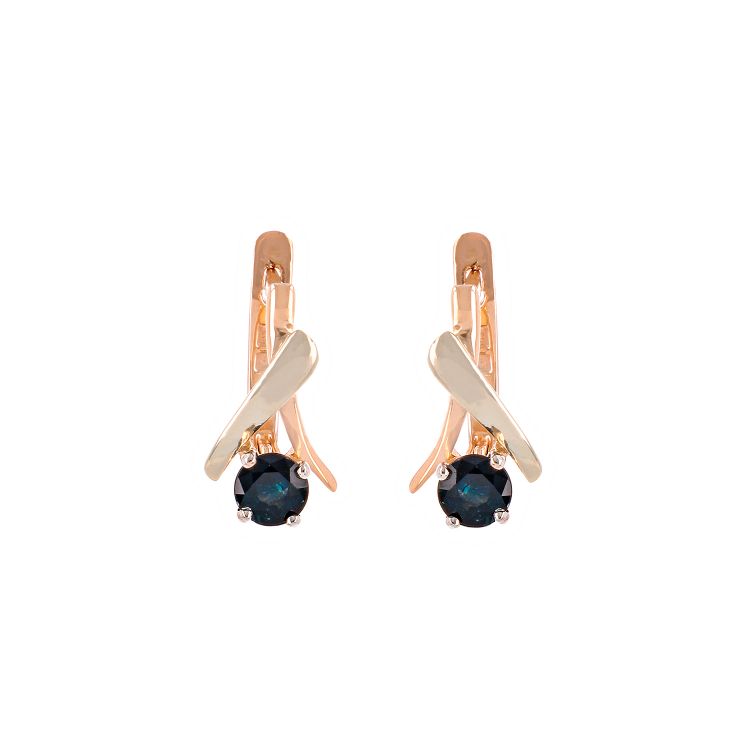 Pilt Kõrvarõngad safiiriga