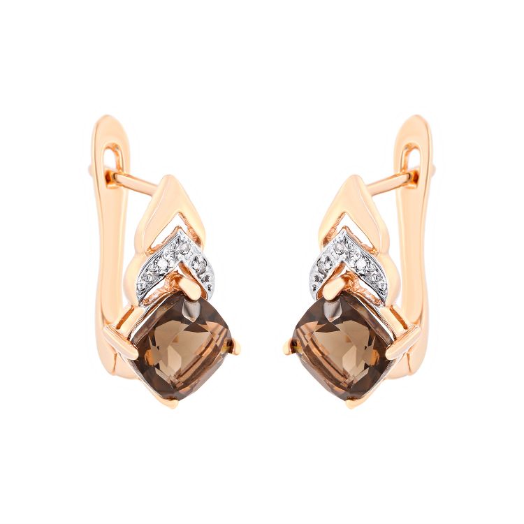 Pilt Kõrvarõngad suitsukvartsiga