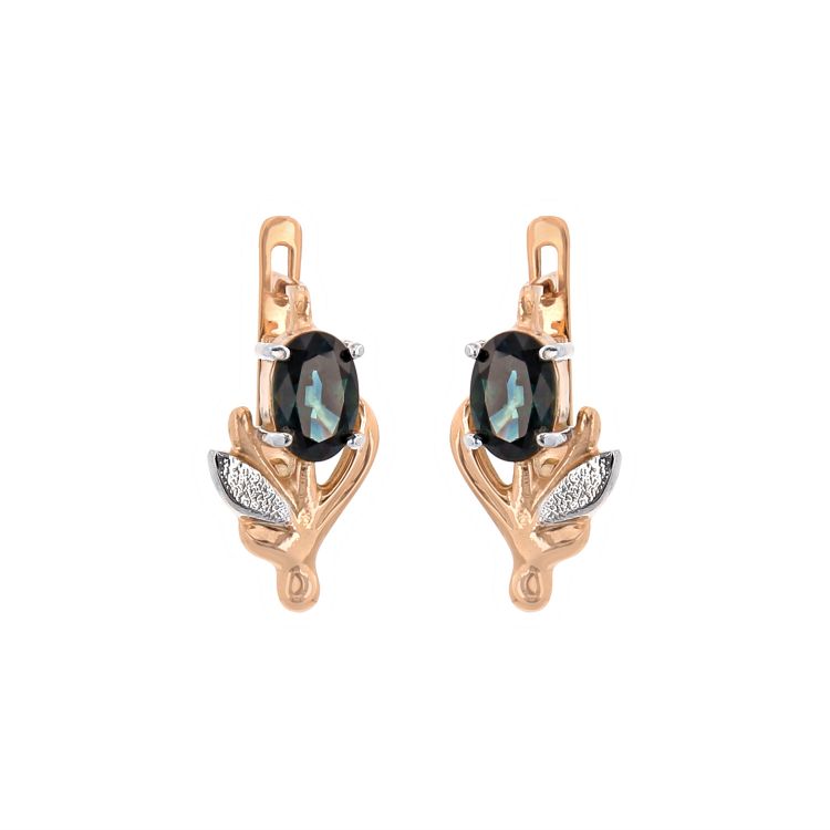 Pilt Kõrvarõngad safiiriga