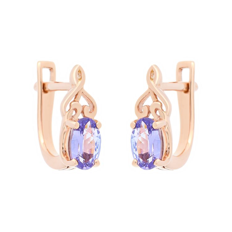 Pilt Kõrvarõngad tansaniidiga