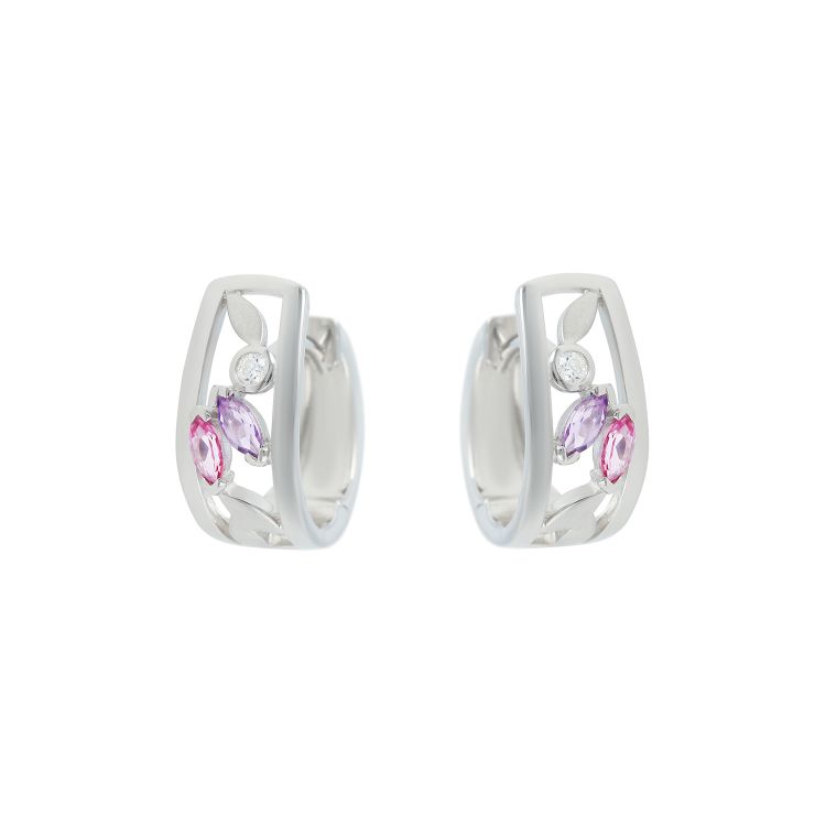 Pilt Sueno Kõrvarõngad ametüsti ja topaasiga