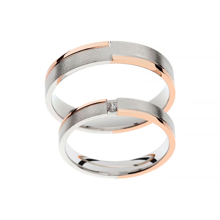 Pilt Abielusõrmus 3 mm teemantidega