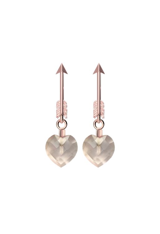 Pilt Tanel Veenre Jewellery "Rose Arrow Quartz" kõrvarõngad