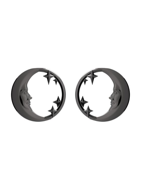 Pilt Tanel Veenre Jewellery "Dark Moon & Stars" kõrvarõngad