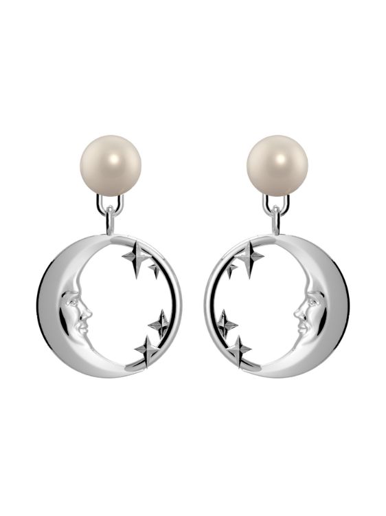 Pilt Tanel Veenre Jewellery "Light Moon & Stars Pearl" kõrvarõngad